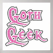 Geek rose de Goth Posters