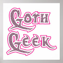 Geek rose de Goth Posters