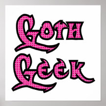 Geek rose et noir de Goth Affiche