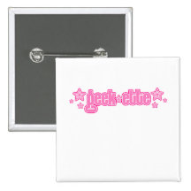 Geekette rose badge