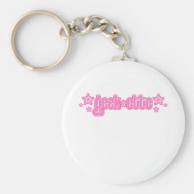 Geekette rose porte-clef