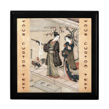 Geisha vintage japonais frais du rouleau deux d'uk boîtes à souvenirs