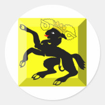 Gemme de drapeau de Schaffhausen Autocollants Ronds