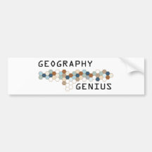 Génie de géographie autocollant pour voiture