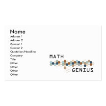 Génie de maths cartes de visite personnelles