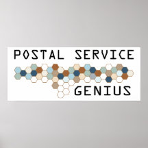 Génie de service postal posters