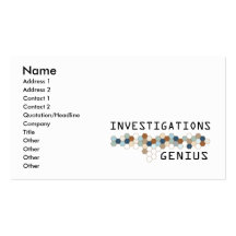 Génie d'investigations modèle de carte de visite