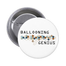 Génie montant en ballon badge avec épingle