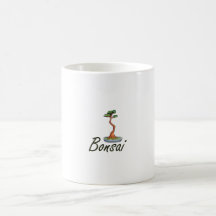 Gens de lettres des textes de bonsaïs graphiques tasse à café