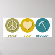 Géologie d'amour de paix affiche