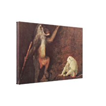 George Stubbs - babouin et macaque albinos Toiles Tendues Sur Châssis