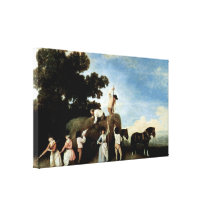 George Stubbs - quand fenaison Impressions Sur Toile