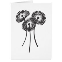 Gerbera noir cartes