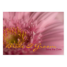 Gerbera rose • Sauvez la mini carte de date Cartes De Visite Personnelles