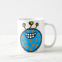 Germe bleu de bande dessinée tasses