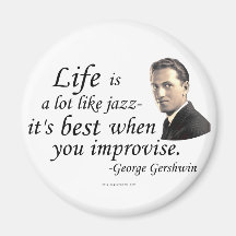 Gershwin la vie magnets pour réfrigérateur