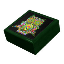 Giftbox psychédélique de Popart de hibou Coffret Cadeau