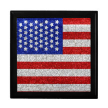 Giftbox vintage de drapeau américain boîtes à souvenirs