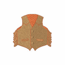 Gilet en cuir polos brodés