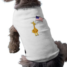 Girafe américaine t-shirts pour toutous