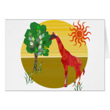 Girafe avec du charme audacieuse carte de vœux