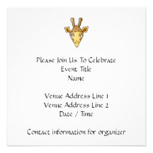 Girafe Cartons D'invitation