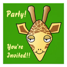 Girafe Cartons D'invitation