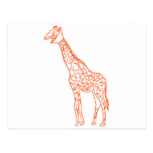 Girafe changée carte postale