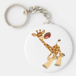 Girafe chevauchante Keychain de bande dessinée mig porte-clés