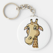 Girafe de bande dessinée porte-clef