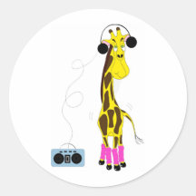 Girafe de danse autocollants