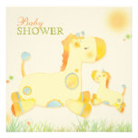 Girafe de jungle : Invitations lunatiques de baby 