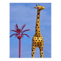 Girafe jaune chez Palacio de la Flea Carte Postale