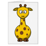 Girafe mignonne de bande dessinée cartes