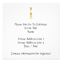 Girafe mignonne grande. Animal de bande dessinée Cartons D'invitation