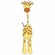 Girafe mignonne grande. Animal de bande dessinée Découpage En Acrylique