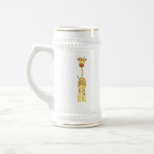 Girafe mignonne grande. Animal de bande dessinée Tasse À Café