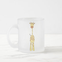 Girafe mignonne grande. Animal de bande dessinée Tasse À Café