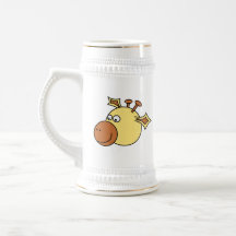 Girafe mignonne heureuse. Animal de bande dessinée Tasse