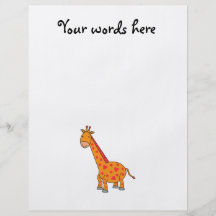 Girafe orange prospectus avec motif