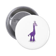 Girafe pourpre pin's avec agrafe