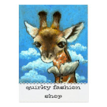 Girafe romantique cartes de visite personnelles