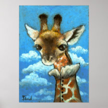 Girafe romantique posters