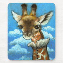 Girafe romantique tapis de souris