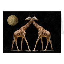 GIRAFES COSMIQUES CARTE DE VŒUX
