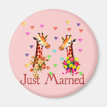Girafes de mariage aimant