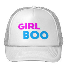 Girl Boo Neon Pink & Blue Hats