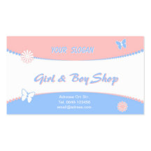 Girl et Boy Cartes De Visite Personnelles