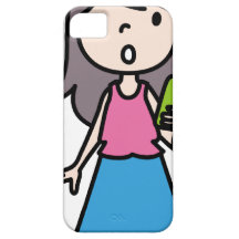 girl with phone iPhone 5 case