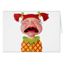 GirlW pleurant Cartes